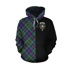 Wood Modern Tartan Hoodie Half of Me - Cross Style