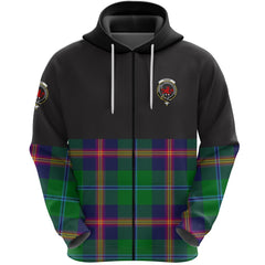 Young Modern Clan Half Of Tartan Zipper Hoodie