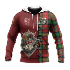 Boyd Modern Tartan Hoodie - Lion Rampant And Celtic Thistle Style