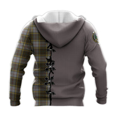 Buchanan Dress Tartan Hoodie - Lion Rampant And Celtic Thistle Style