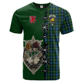 Campbell of Argyll 02 Tartan T-shirt - Lion Rampant And Celtic Thistle Style