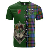 Carnegie Ancient Tartan T-shirt - Lion Rampant And Celtic Thistle Style