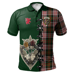 Carnegie Dress Tartan Polo Shirt - Lion Rampant And Celtic Thistle Style