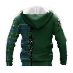 Duncan Ancient Tartan Hoodie - Lion Rampant And Celtic Thistle Style