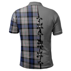 Ferguson Dress Tartan Polo Shirt - Lion Rampant And Celtic Thistle Style