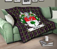 Rennie Family Coat of Arms Tartan Quilt SP