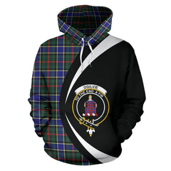 Ogilvie Hunting Modern Tartan Crest Hoodie - Circle Style