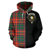 Stewart of Appin Ancient Tartan Crest Zipper Hoodie - Half Of Me Style