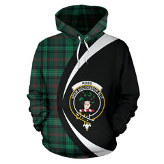 Ross Hunting Modern Tartan Crest Hoodie - Circle Style