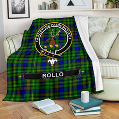 Rollo Family Tartan Crest Blankets