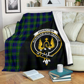 Johnston Modern Tartan Crest Blanket - 3 Sizes