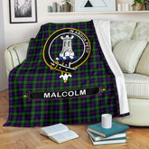 Malcolm (MacCallum) Tartan Crest Blankets