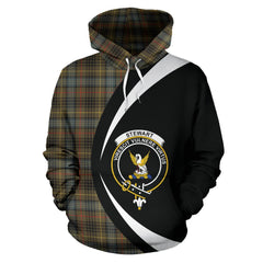 Stewart Hunting Weathered Tartan Crest Hoodie - Circle Style