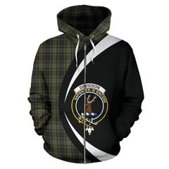 Davidson Tulloch Dress Tartan Zipper Crest Hoodie - Circle Style