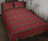 Shaw Red Modern Tartan Quilt Bed Set
