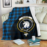 Ramsay Blue Ancient Tartan Crest Blanket - 3 Sizes