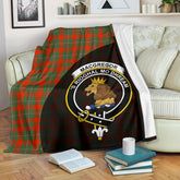 MacGregor Ancient Tartan Crest Blanket Wave Style