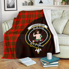 Livingstone Modern Tartan Crest Blanket Wave Style