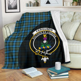 Fergusson Ancient Tartan Crest Blanket Wave Style