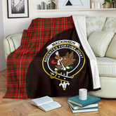 MacKinnon Modern Tartan Crest Blanket Wave Style