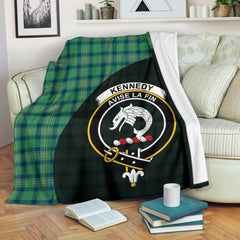Kennedy Ancient Tartan Crest Blanket Wave Style