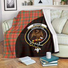 Munro Ancient Tartan Crest Blanket Wave Style