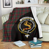 MacKintosh Hunting Modern Tartan Crest Blanket Wave Style