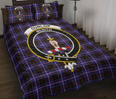 Dunlop Modern Tartan Crest Quilt Bed Set