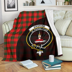 Erskine Modern Tartan Crest Blanket Wave Style