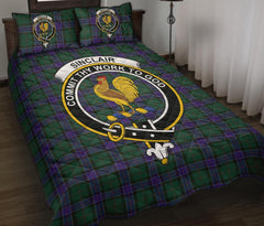 Sinclair Hunting Modern Tartan Crest Quilt Bed Set