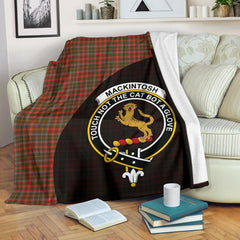 MacKintosh Hunting Weathered Tartan Crest Blanket Wave Style