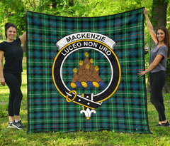 MacKenzie Ancient Family Tartan Crest Quilt - SP