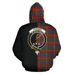 Fraser Ancient Tartan Crest Zipper Hoodie - Half Of Me Style
