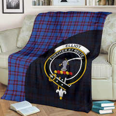 Elliot Modern Tartan Crest Blanket - 3 Sizes