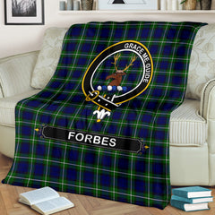 Forbes Family Tartan Crest Blankets