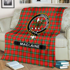 MacLaine Of Lochbuie Family Tartan Crest Blanket - 3 Sizes