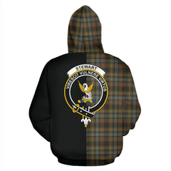 Stewart Hunting Weathered Tartan Crest Zipper Hoodie - Half Of Me Style