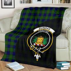 Dundas Modern Tartan Crest Blanket Wave Style