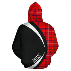 Rose Modern Tartan Crest Hoodie - Circle Style