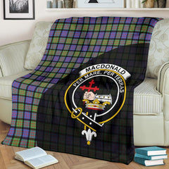 MacDonald Ancient Tartan Crest Blanket Wave Style