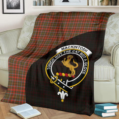 MacKintosh Hunting Weathered Tartan Crest Blanket Wave Style