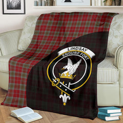 Lindsay Weathered Tartan Crest Blanket Wave Style