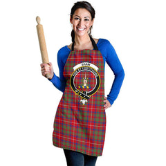 Shaw Red Modern Tartan Crest Apron