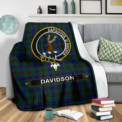 Davidson Tartan Crest Blanket - 3 Sizes