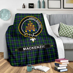MacKenzie Family Tartan Crest Blanket