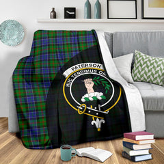 Paterson Family Tartan Crest Blanket - 3 Sizes