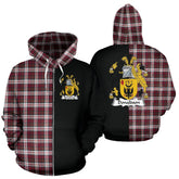 Donaldson Tartan Crest Zipper Hoodie - Half Of Me Style