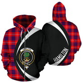 Hamilton Modern Tartan Crest Zipper Hoodie - Circle Style