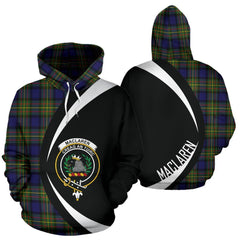 MacLaren Modern Tartan Crest Hoodie - Circle Style