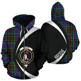 Brodie Hunting Modern Tartan Crest Zipper Hoodie - Circle Style